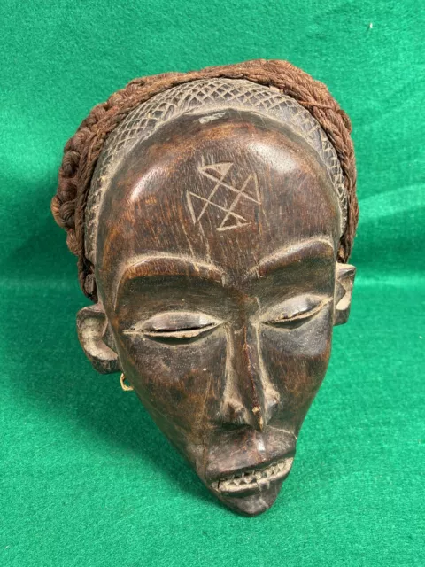 Old Pende Deformation Mask W/ Woven Top Congo African