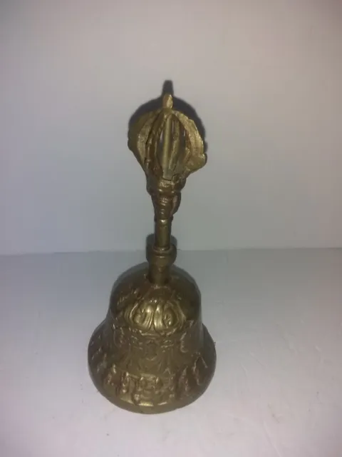 Old Tibet Tibetan Buddhism Ritual Bronze Brass Bell 6"H