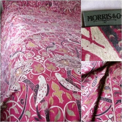 Morris & Co Bullerswood Paprika red king size duvet cover x2 pillow cases