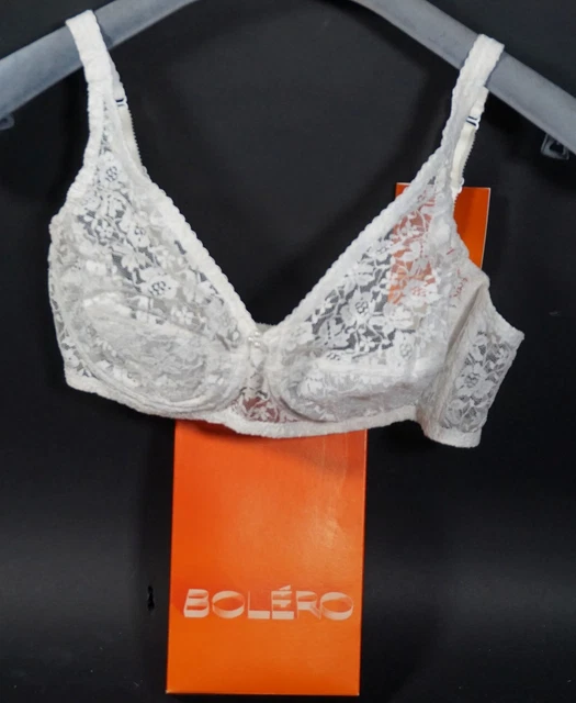 Vintage Bolero France Donna Reggiseno Biancheria Intima Lingerie Taglia 80 C Con