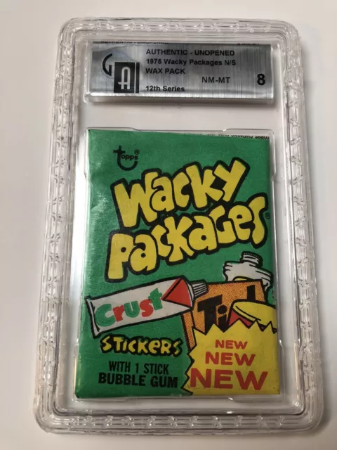 1975 Wacky Packs Unopened Pack Series 12 Gai 8.