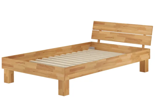 Jugendbett Seniorenbett Einzelbett Buche massiv 120x200 Rollrost Kinderbett