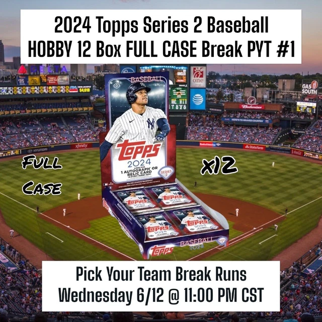 HOUSTON ASTROS 2024 Topps Series 2 HOBBY 12 Box FULL CASE Break PYT