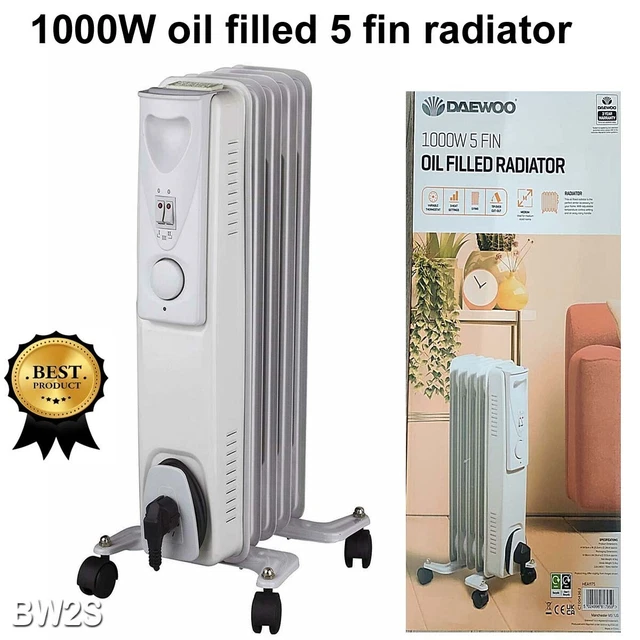 BLAUPUNKT 7 Fin Oil-Filled Turbo Radiator 1500W Portable Heater Camping  £33.00 - PicClick UK