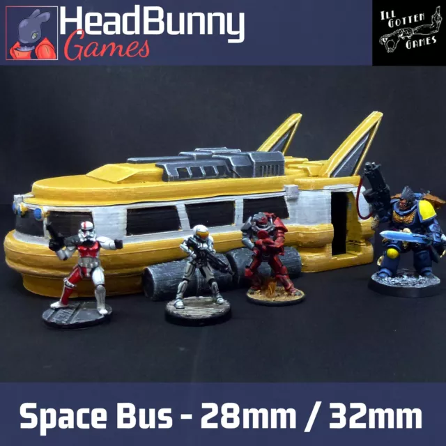 Sci-Fi Space Bus - 28mm 32mm UNPAINTED sci-fi cyberpunk scatter terrain