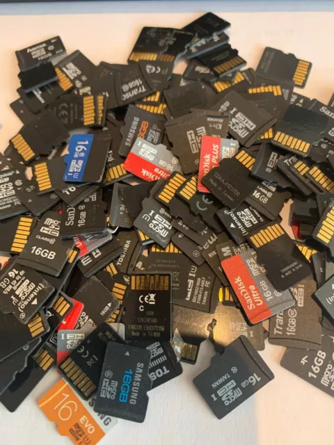 JOB LOT 100 x 16gb Micro SD Memory cards Bulk