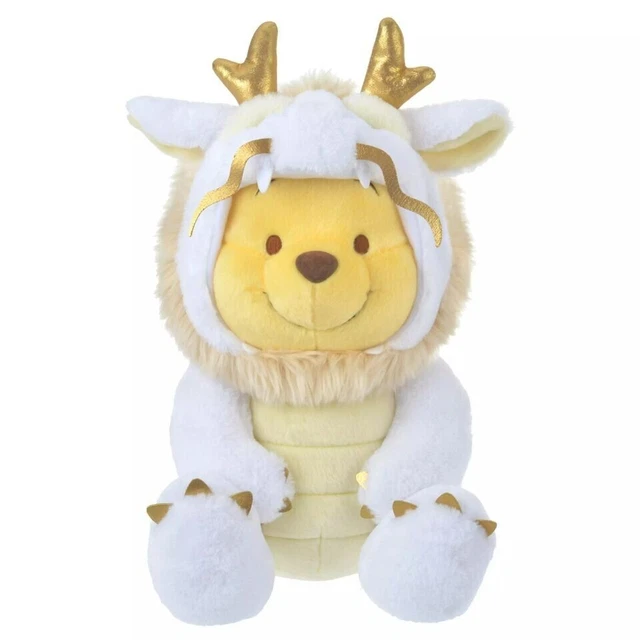 DISNEY STORE NEW Year 2024 Eto Dragon Pooh Medium Plush Toy White £39.