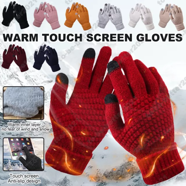 écran tactile mitaine tricotée Peluchehommes femmes pour la Gants d'hiver chauds