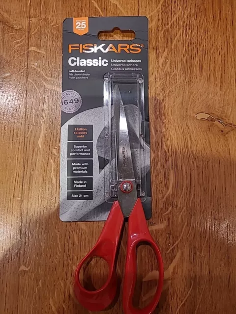 [Ref:9850-RGE] FISKARS Ciseaux Classic Universels gauchers 21 cm à lames auto