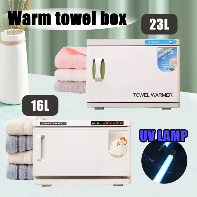 23L Hot Towel Warmer UV Sterilizer Cabinet Heater Salon Disinfection Beauty Tool