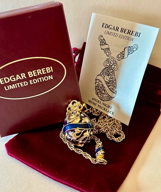 thumbnail image 2 of Edgar Berebi Angel Flower Brooch Pin - Hand-Painted Porcelain, Gold Pewter, 1999 Vintage 2 of 5