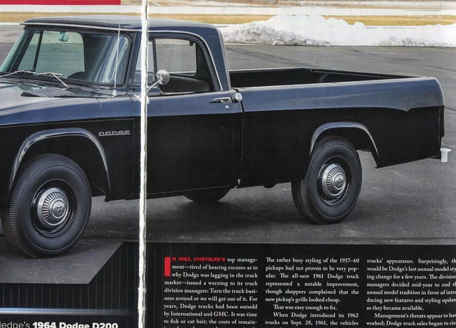 1964 Dodge D-200 Sweptline Pickup 8 Pg Color Article