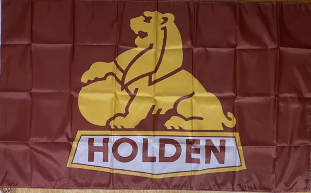 HOLDEN VINTAGE LION FLAG. RETRO HUGE Classic car show, Man Cave, Garage, Shed