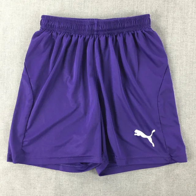 Puma Kids Boys Shorts Youth Size XL Purple Logo Athletic Football Running