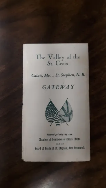 1929 Valley St Croix Gateway New Brunswick Maine pamphlet , brochure