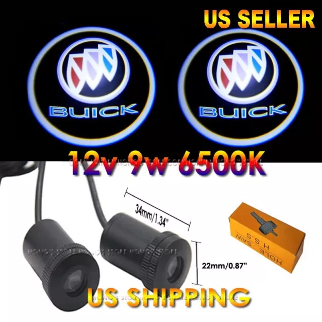 2Pcs 3D 9w Cree Ghost Shadow Projector Laser Logo LED Lights Courtesy Buick