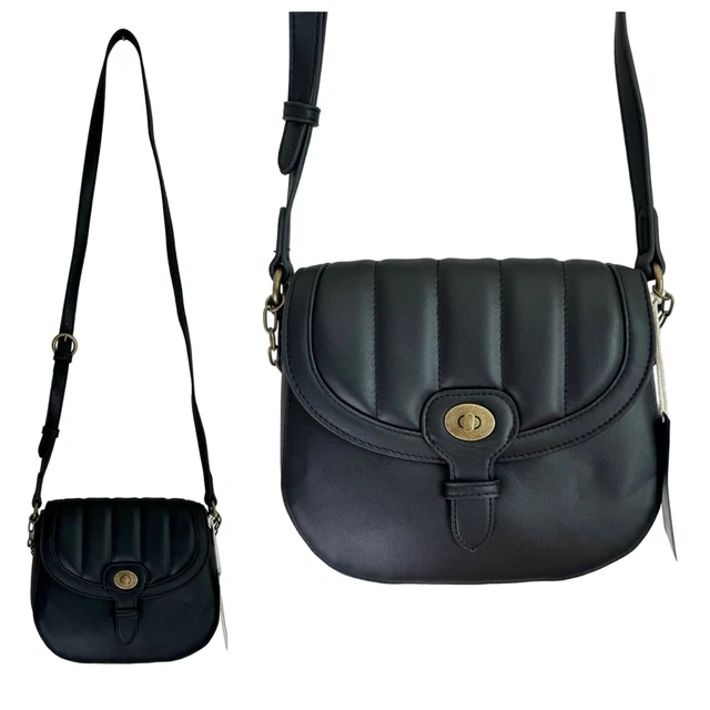 NEW Universal Thread Black Saddle Bag Purse