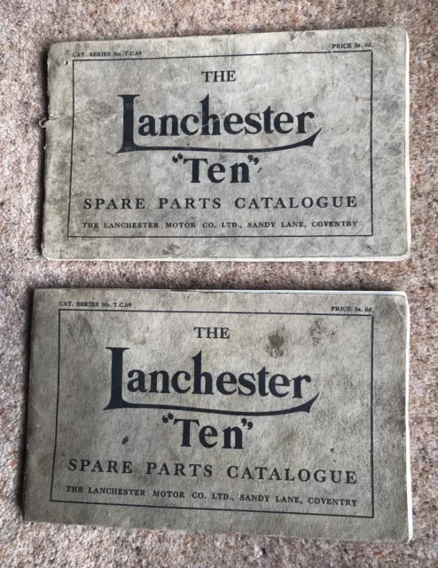 Lanchester “Ten” Spare Parts Catalogue