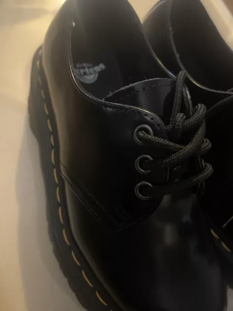 DR. MARTENS 1461 Quad Black New Platform leather laced shoes US size 5 ...