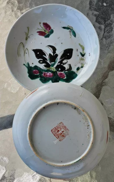 Paire D’assiettes En Porcelaine De Chine 19eme