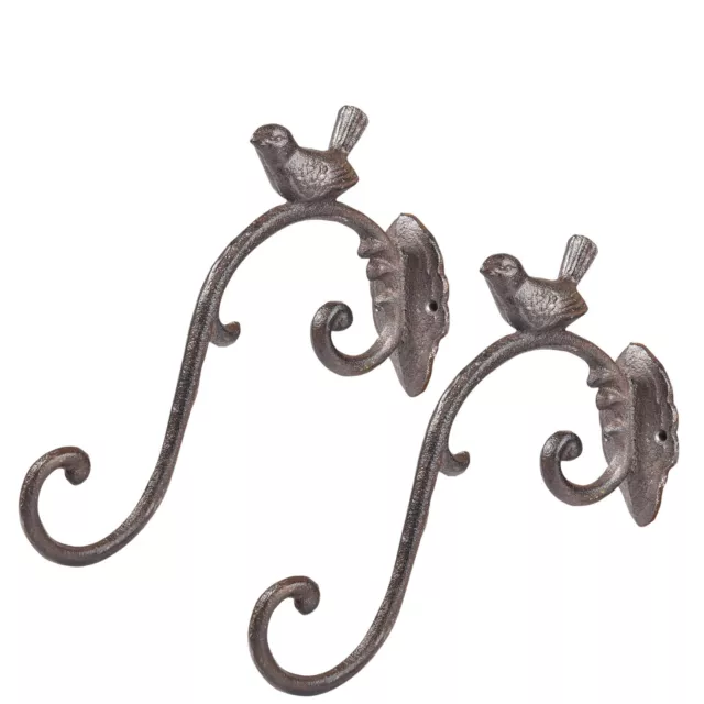 Sungmor Cast Iron Bird Hooks Garden Villa Wall Decor Hanging Baskets Flower Pots