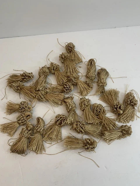 24 Vtg   Satin Tassels - Gold I Great Condition