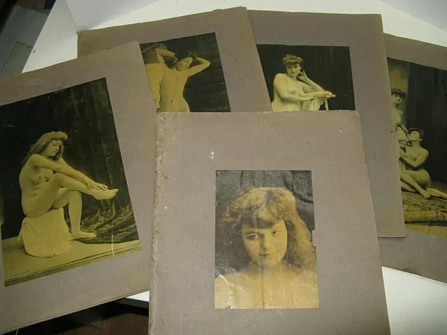 11 PLANCHES NUS FEMININS ARTISTIQUES PHOTOGRAPHIQUES Vers 1900-1910 EROTISME