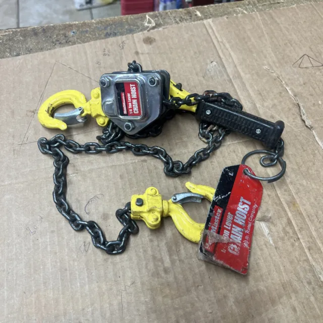 Haul Master 1/4 Ton Lever Vertical Lifting Chain Hoist 67144 Portable