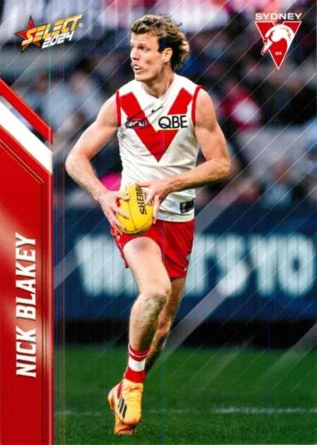 Carte AFL Select Footy Stars des Sydney Swans 2024 – Nick Blakey