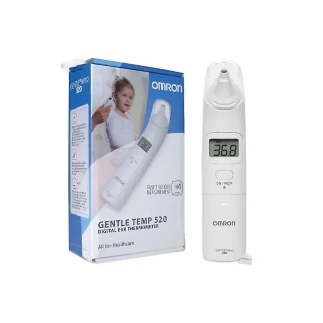 Omron Gentle Temp Mc520 Baby Adult Fast Digital 1 Second Compact Ear Thermometer