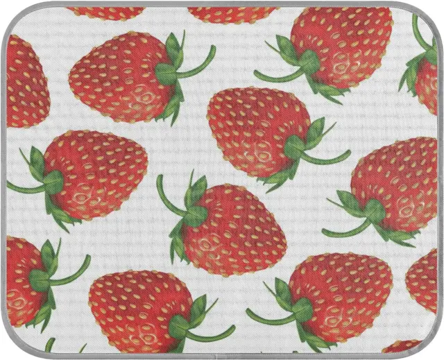 Strawberry Fruit Dog Cooling Mat Reusable Breathable Pet Mat Washable Dog Crate