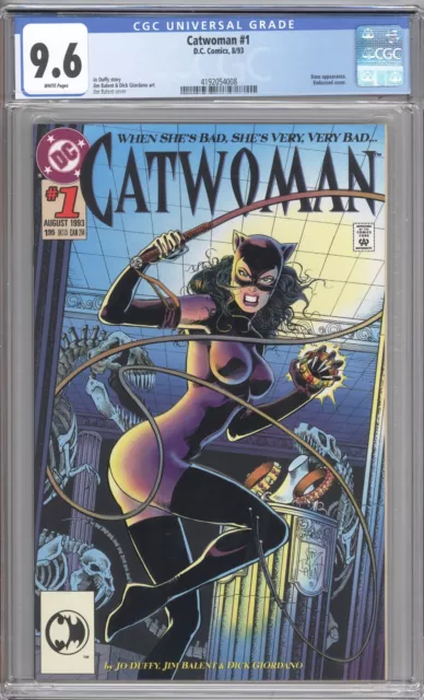 Catwoman #1 CGC 9.6 - White Pages - Embossed Cover - Bane Appearance