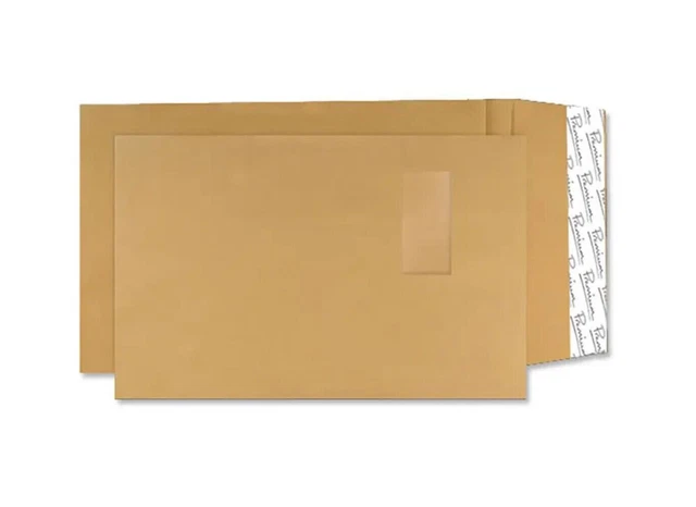 Blake Premium C4 Gusset Envelopes Manilla Peel and Seal 140gsm
