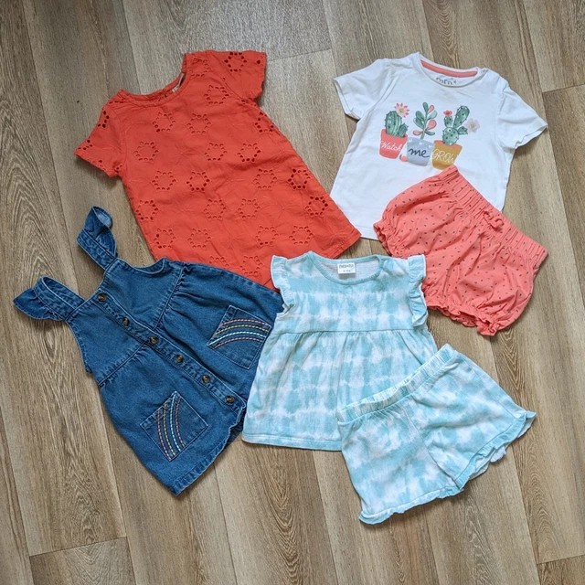 Baby Girls Summer Clothes Bundle Age 9-12 Months Dress Shorts T-shirt
