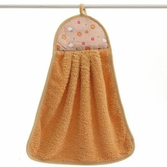 Hand Towel Absorbent Cloth Dishcloth Hanging Coral Velvet Bathroom Soft 