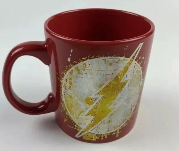 THE FLASH DC Comics 14 oz CERAMIC COFFEE MUG Reflective Red NEW