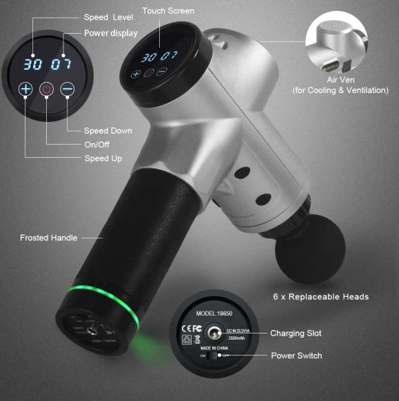 30 speeds Deep Tissue Massage Gun Percussion Massager Muscle Vibrating Relax