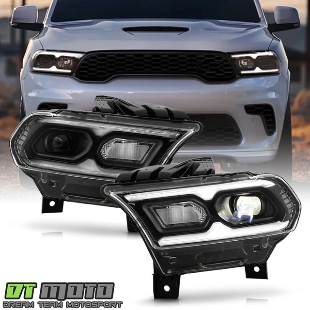 FOR 20212024 DODGE Durango Black w/Halogen Turn Signal LED Headlights