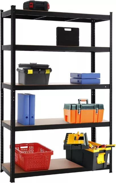 5 Tier Heavy Duty Warehouse Racking Garage Shelving Storage Shelves Metal Shelf