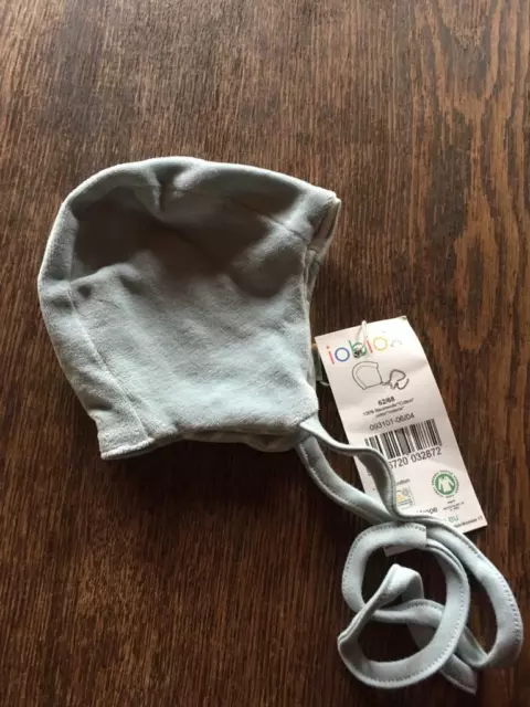 iobio Baby Mütze Baumwolle hellblau 62/68 Babymütze, kbA, Gots organic