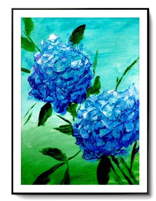 Stampa Su Tela Panther Print Con Motivo Rosa E Uovo D'Anatra – Quadro Decorativo 18x12 Cm Pronto Da Appendere - 4