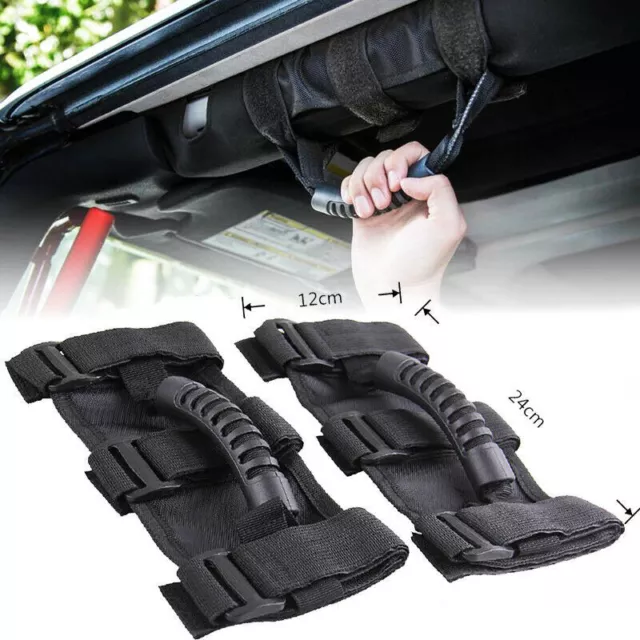 2PC Roll Bar Grab Handles Grip Handle for Jeep Wrangler YJ TJ JK JL Gladiator JT
