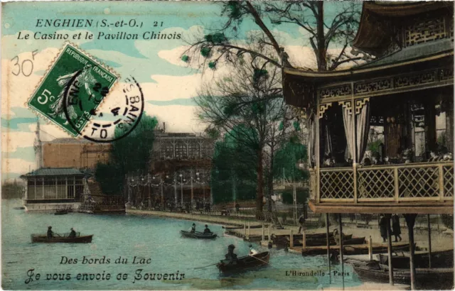 CPA Enghien les Bains Le Casino et le Pavillon Chinois FRANCE (1308165)