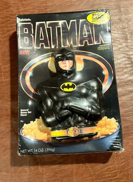 1989 SEALED Ralston BATMAN Cereal with Batman Collectible Bank Michael Keaton