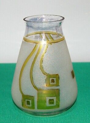 Antica boccia di lume (applique-lampada-lampadari) in vetro satinato decorato