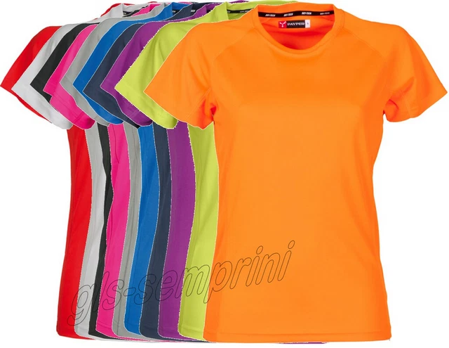 Maglietta T-Shirt Payper Runner Lady Donna Manica Corta In Dry-Tech Running