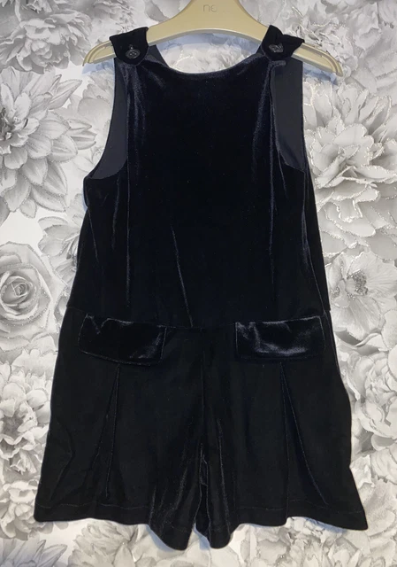 Girls Age 4 (3-4 Years ) Next Black Velour Play Suit