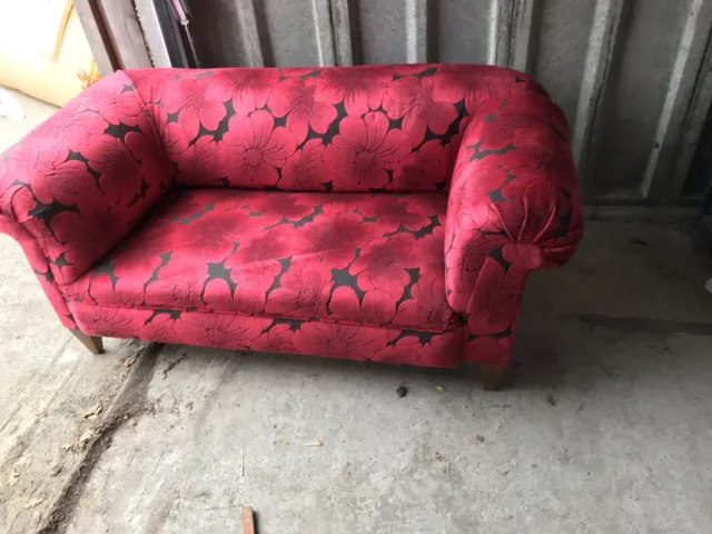 Red Droparm Chesterfield