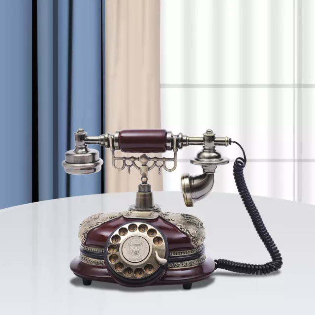 Antique Classic French Rotary Dial Working Telephone Vintage for Home Decorative