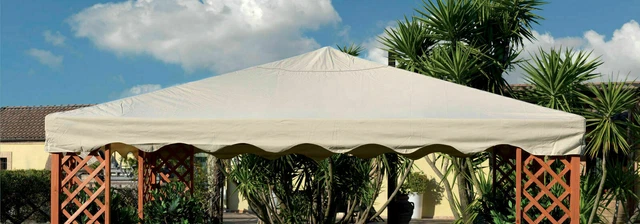 Telo Copertura Gazebo 3x3 Metri - Ricambio Con Airvent, Colore Ecrù - Foto 4